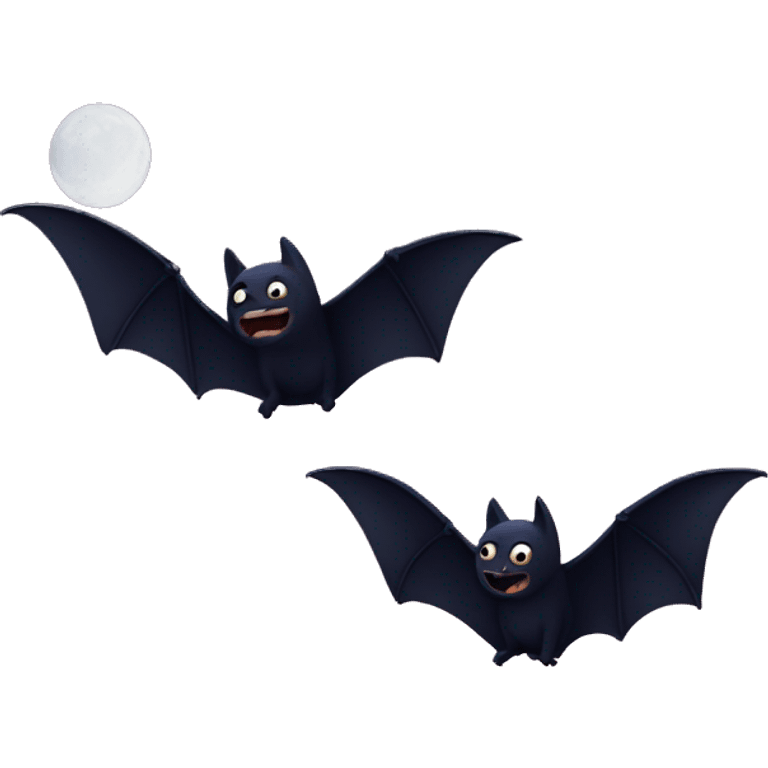 Bats in the night  emoji