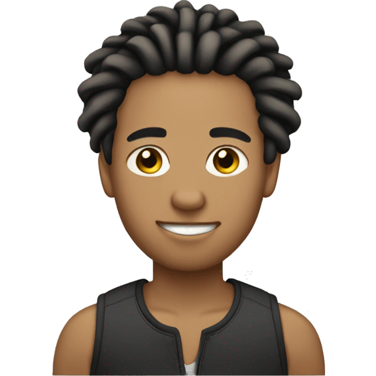 light skin man with short dreads emoji