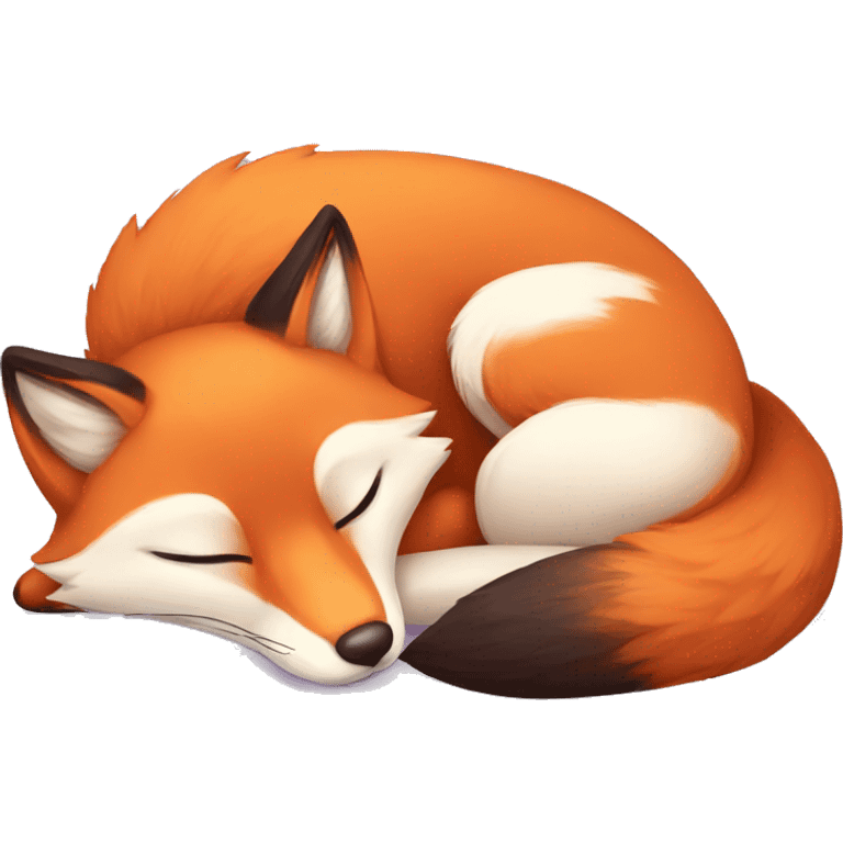 fox sleeping emoji