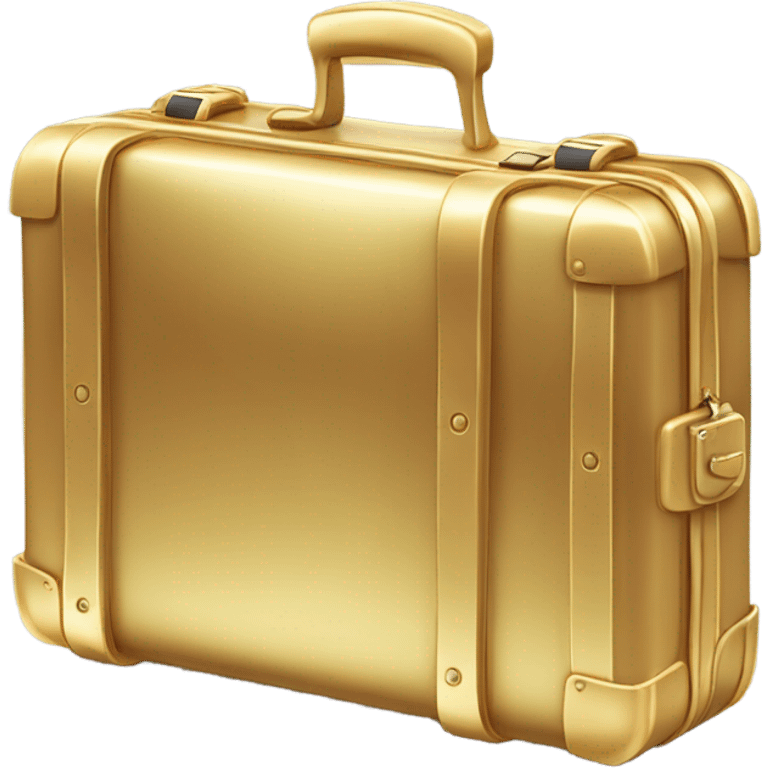 golden 3d suitcase emoji