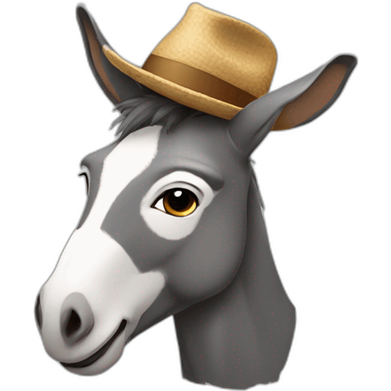 donkey with hat emoji