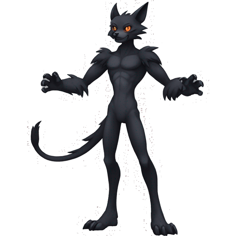 Dark Edgy Cool FurSona Fakemon Full Body emoji