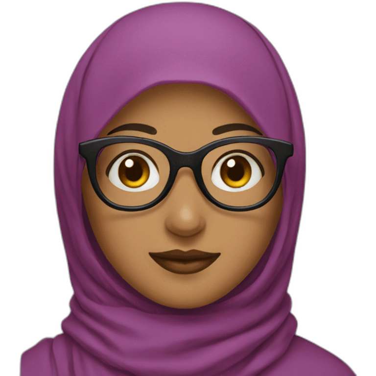 Hijab with glasses emoji