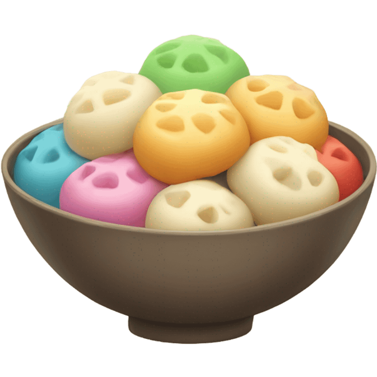 a bowl of sweet dumpling emoji