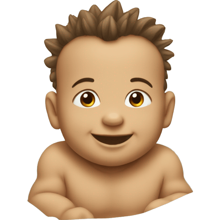 happy baby with Mohican emoji