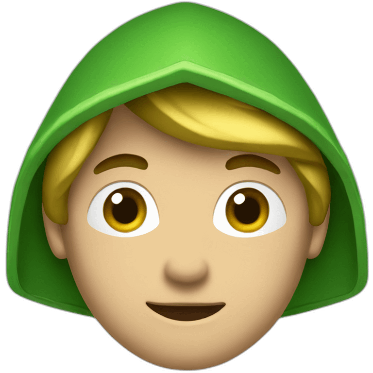 link with green hat and shield emoji