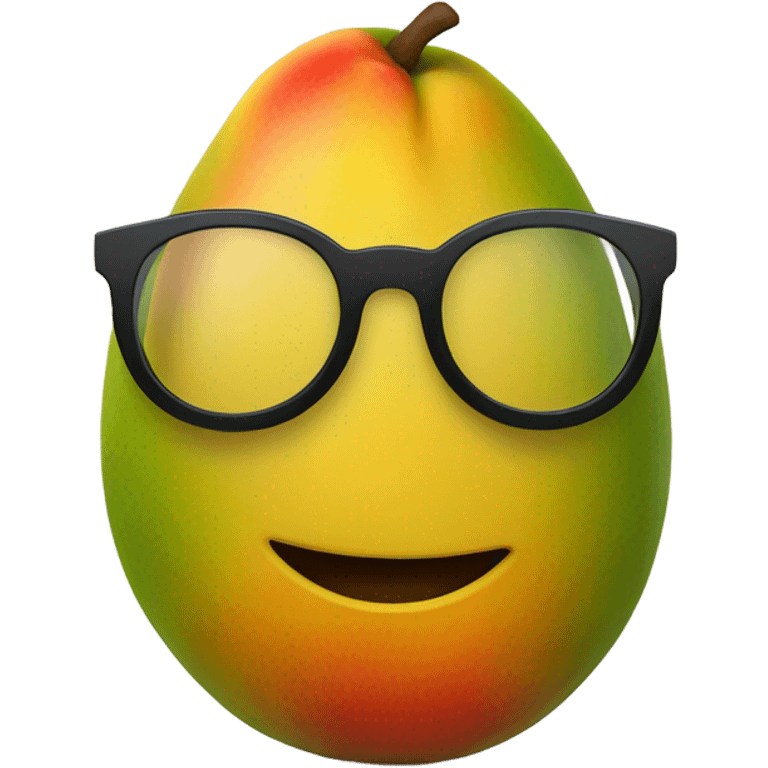 mango with glasses emoji