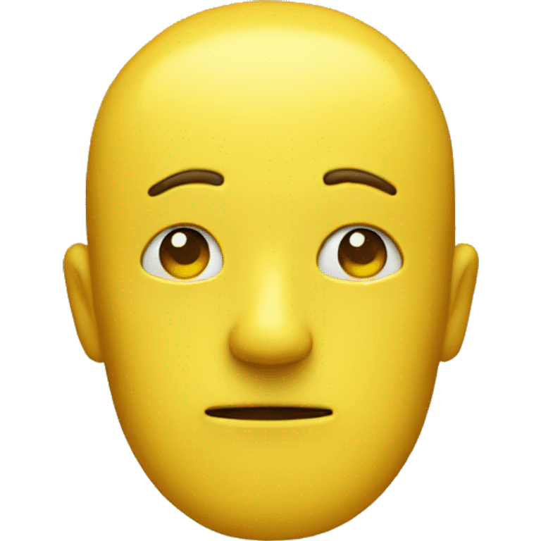 Interested yellow face emoji