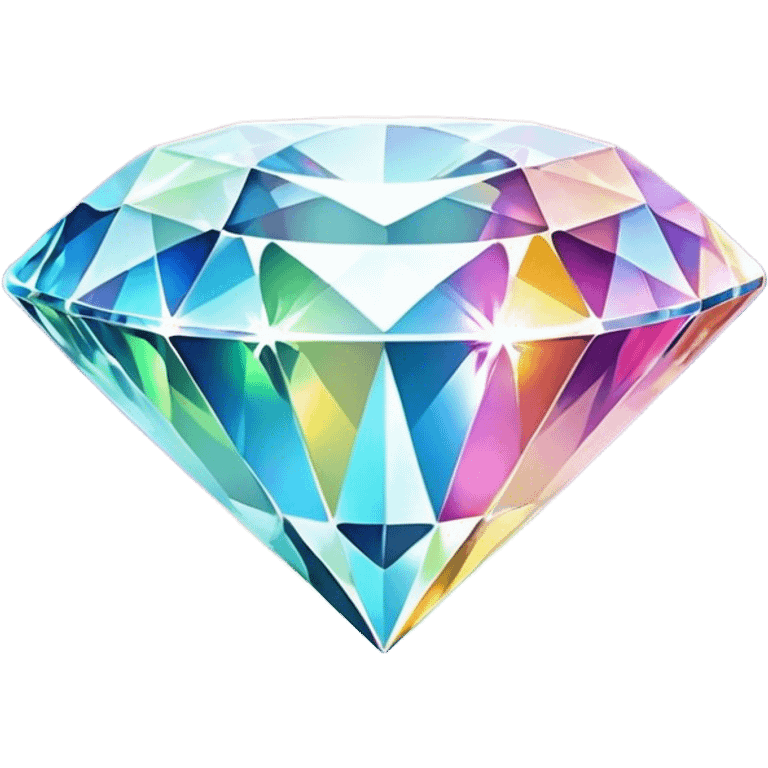 Cinematic Realistic Diamond Emoji, Brilliant and sparkling, with perfectly cut facets reflecting light in dazzling rainbows, resting upon a soft velvet background. The sharp, clean edges reflect light in every direction, creating a mesmerizing shine. Soft glowing outline, capturing the essence of timeless luxury and radiant beauty in a single, flawless diamond! emoji