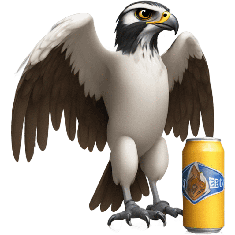 falcon holding a beer emoji