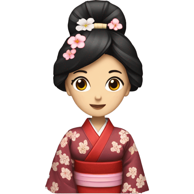 Geisha with kimono emoji