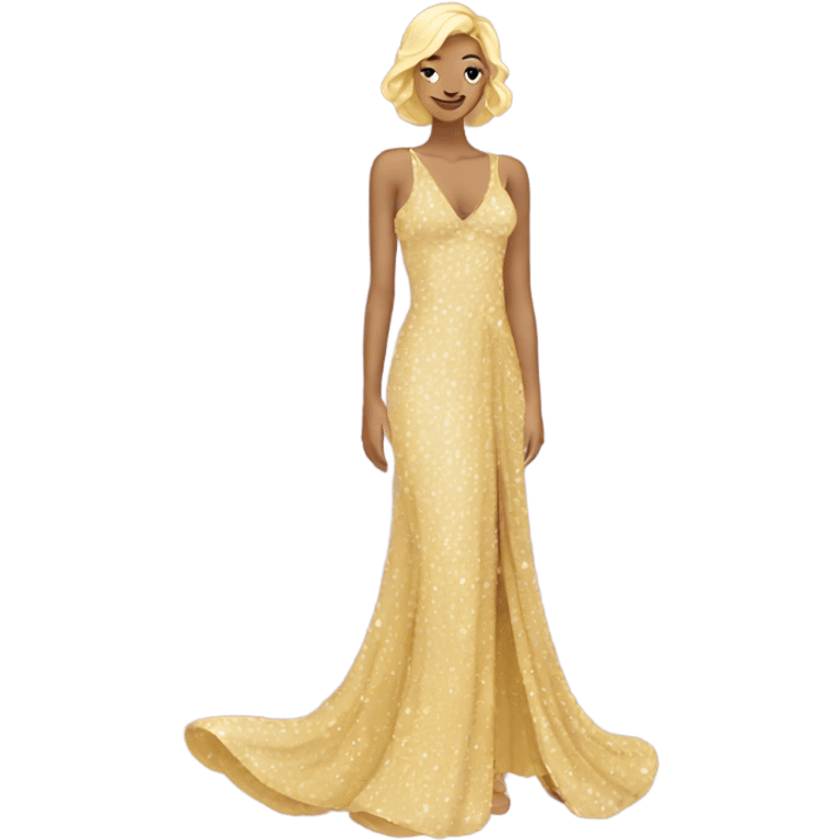 sparkly long gown emoji