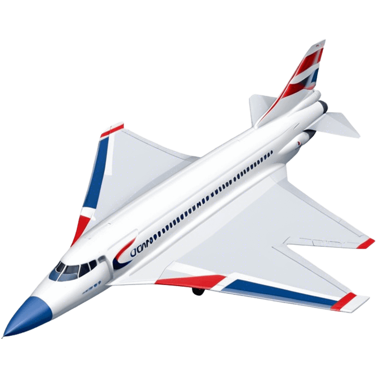 Concorde - British Airways (Model Year: 2020) (Iconic colour: White with blue and red) emoji