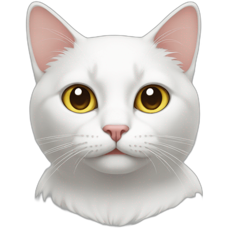 Cat white emoji