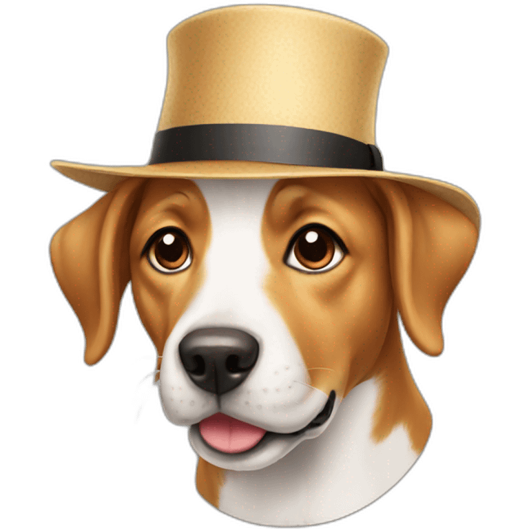 Dog with hat emoji