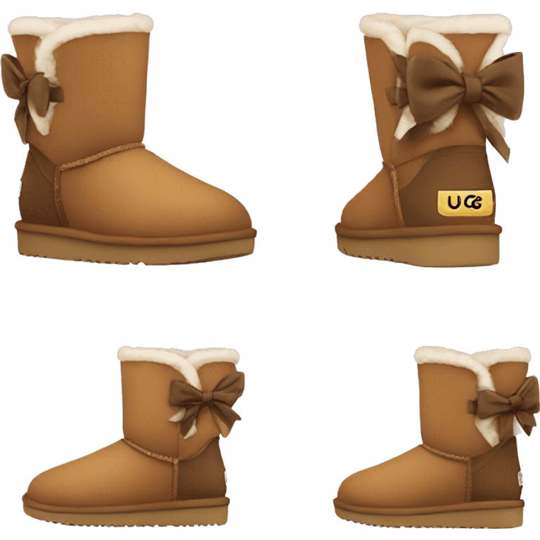 ugg boots with bows  emoji