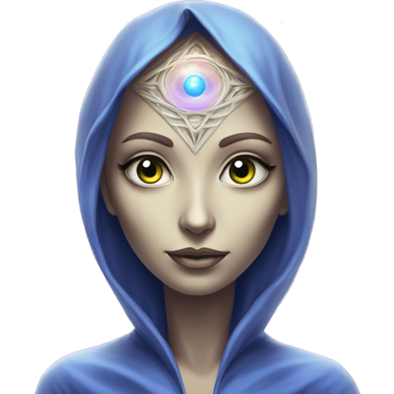 Pleiadian alien female third eye emoji