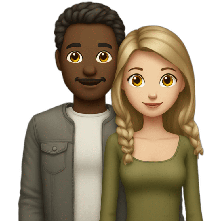 Couple, man malian, girl russian emoji