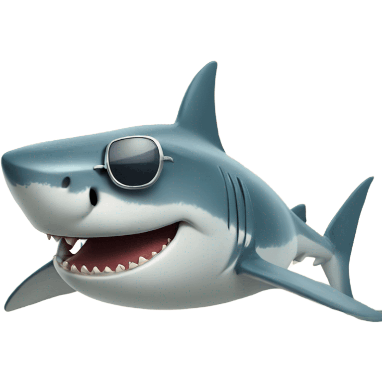 Shark with sunglasses  emoji