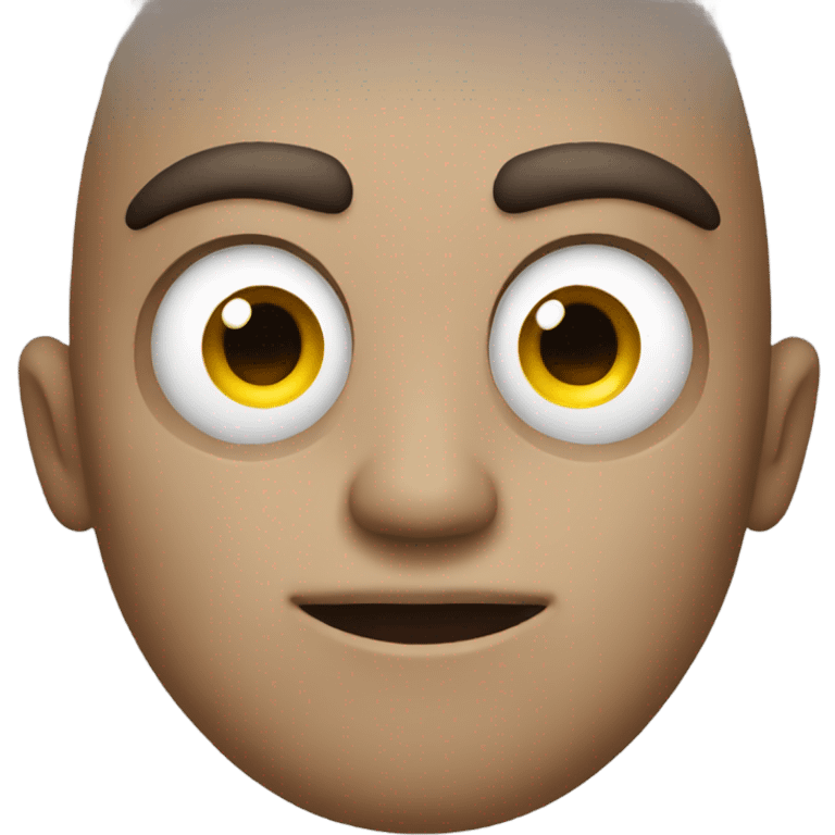 Male emoji with eyes that are different heights emoji