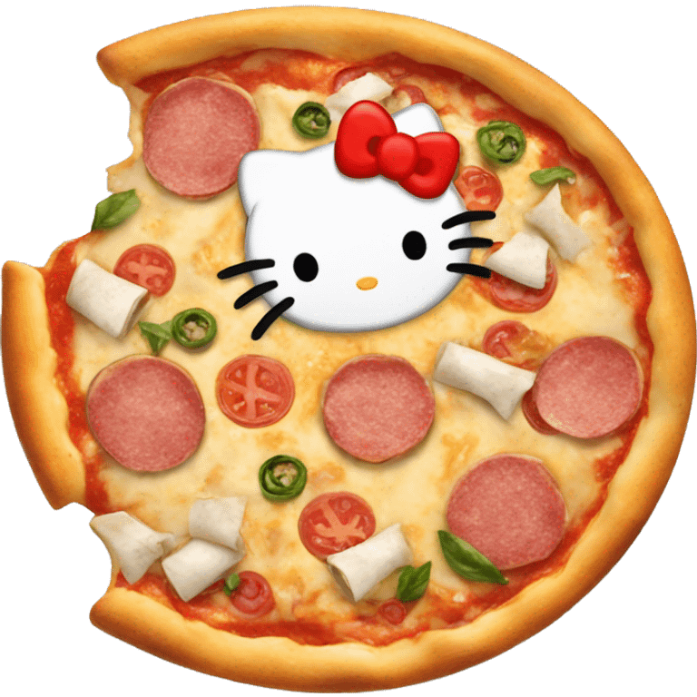 Hello kitty pizza emoji