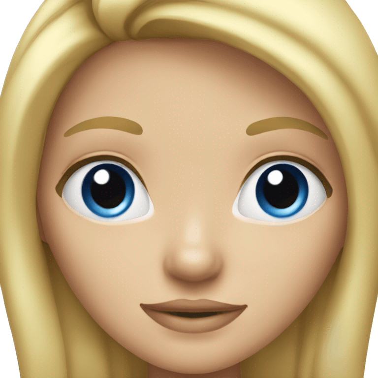 Blonde girl with blue eyes emoji