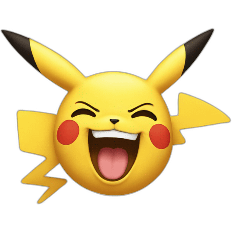 pikachu laughing emoji