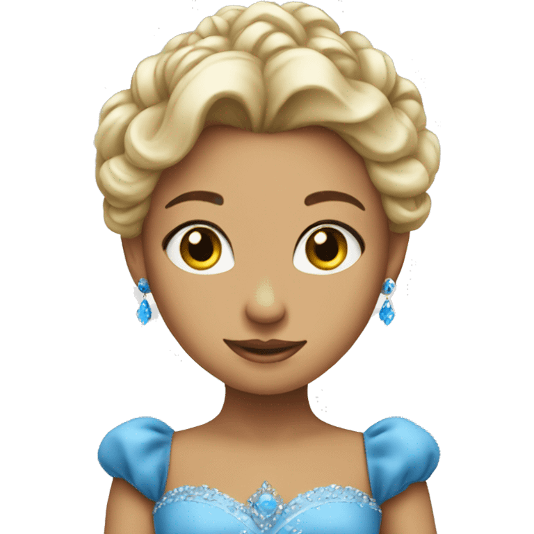 Beautiful princess in blue dress  emoji