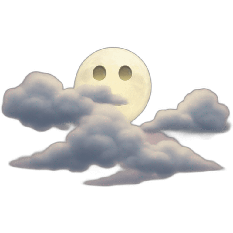 Moon in cloud emoji