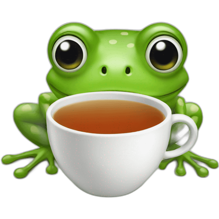 frog cup tea emoji