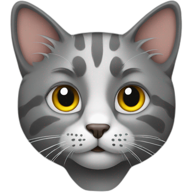 cat gray emoji