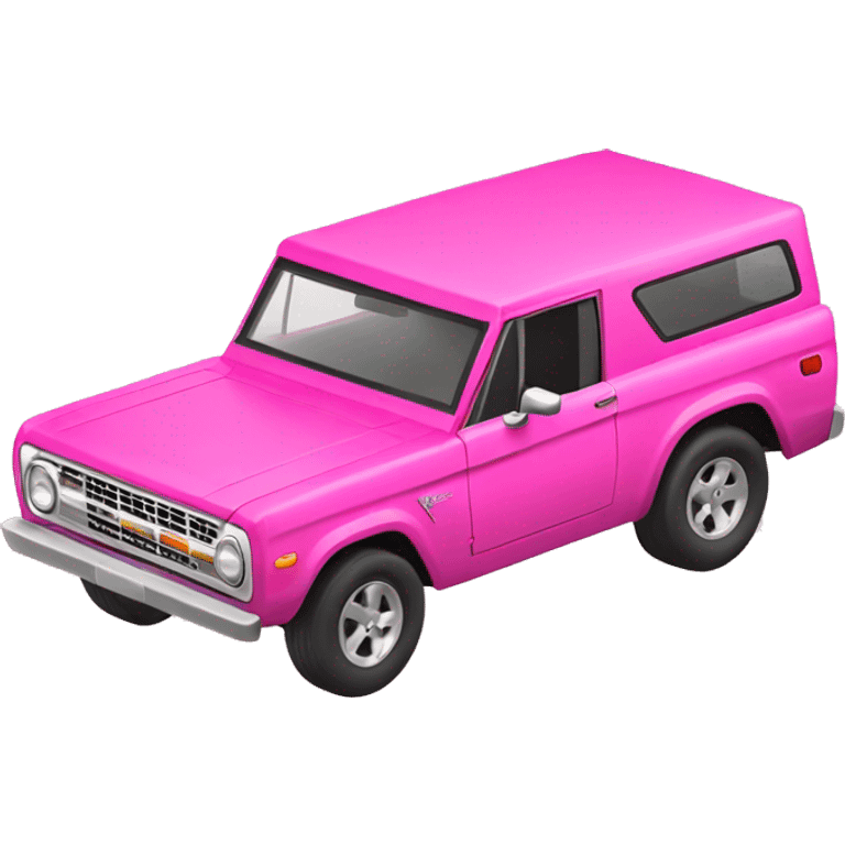 pink bronco car emoji