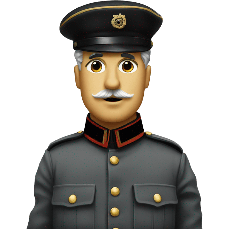 Charlie Chaplin in soldier uniform emoji