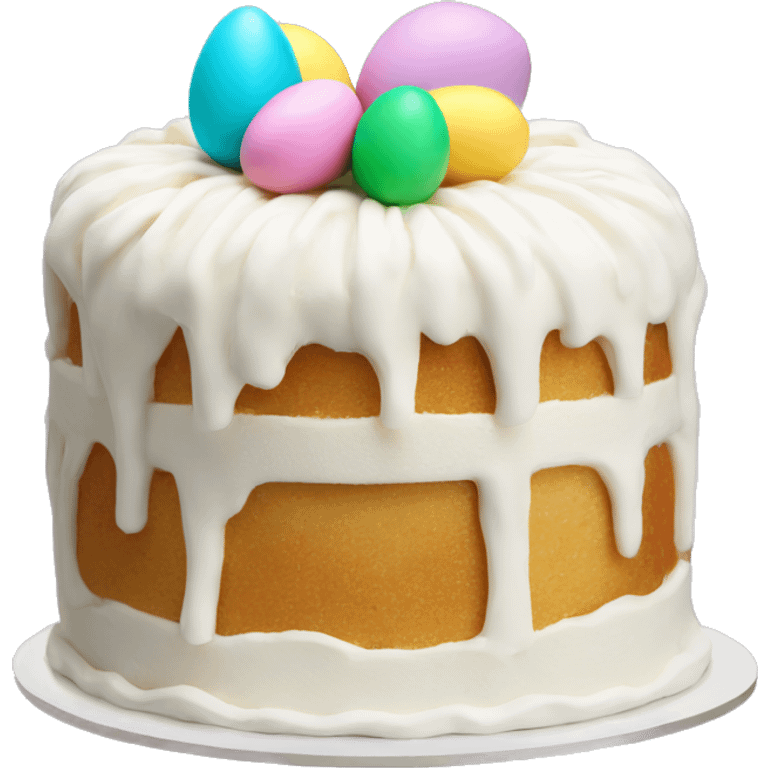 Easter white cake emoji