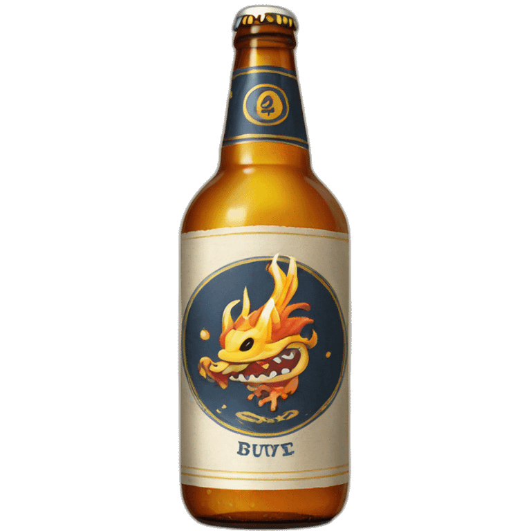 dracaufeu buvant une biere emoji