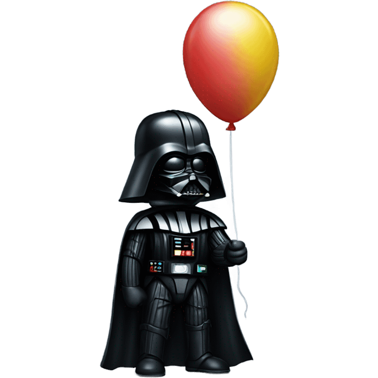 Darth Vader holding a balloon emoji