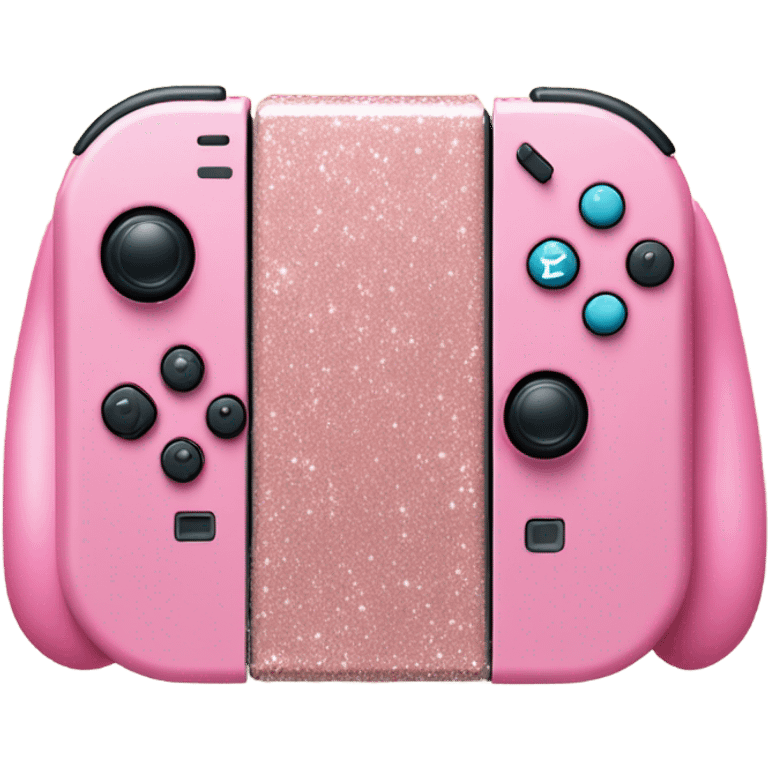 Pink Realistic Nintendo-Switch with Glitter emoji