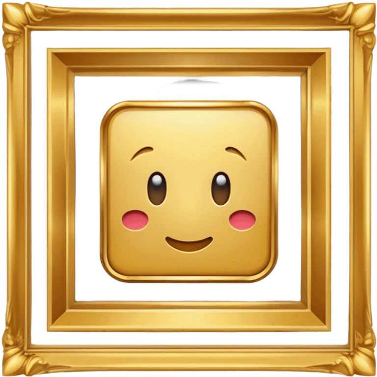 Square gold frame emoji