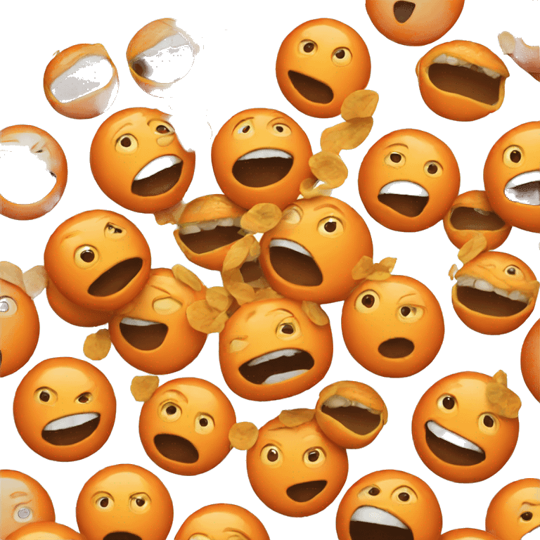 freaky orange emoji