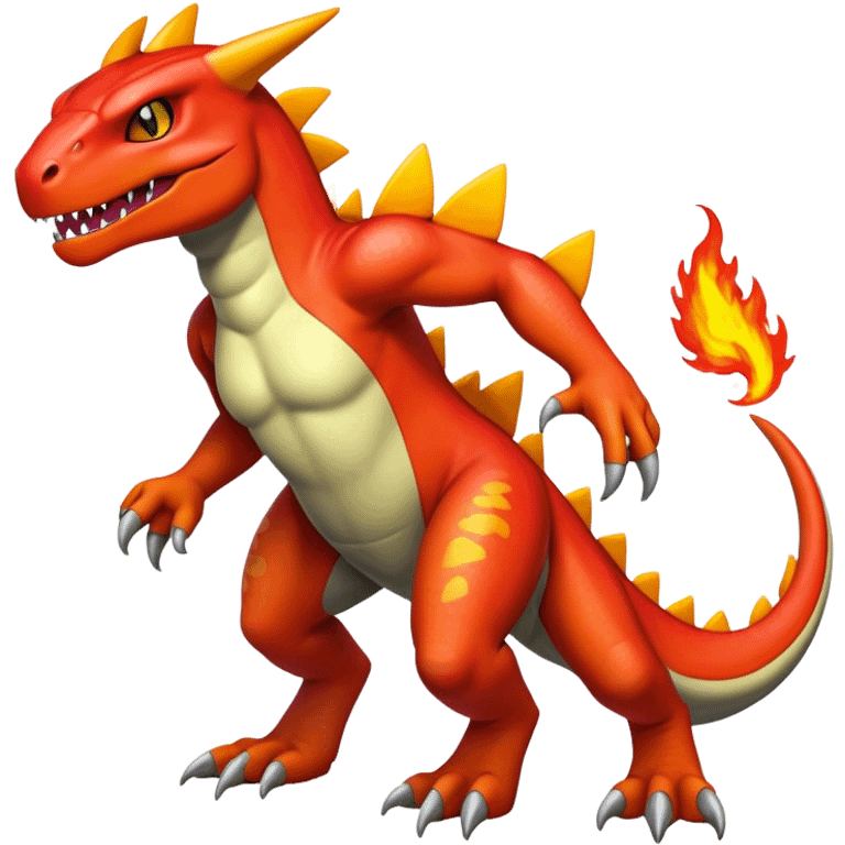  Cool Edgy Shiny Greymon-Charmeleon-Reptile full body emoji