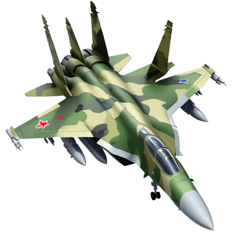 SU-35 Jet - Sukhoi (Model Year: 2020) (Iconic colour: Camouflage green) emoji