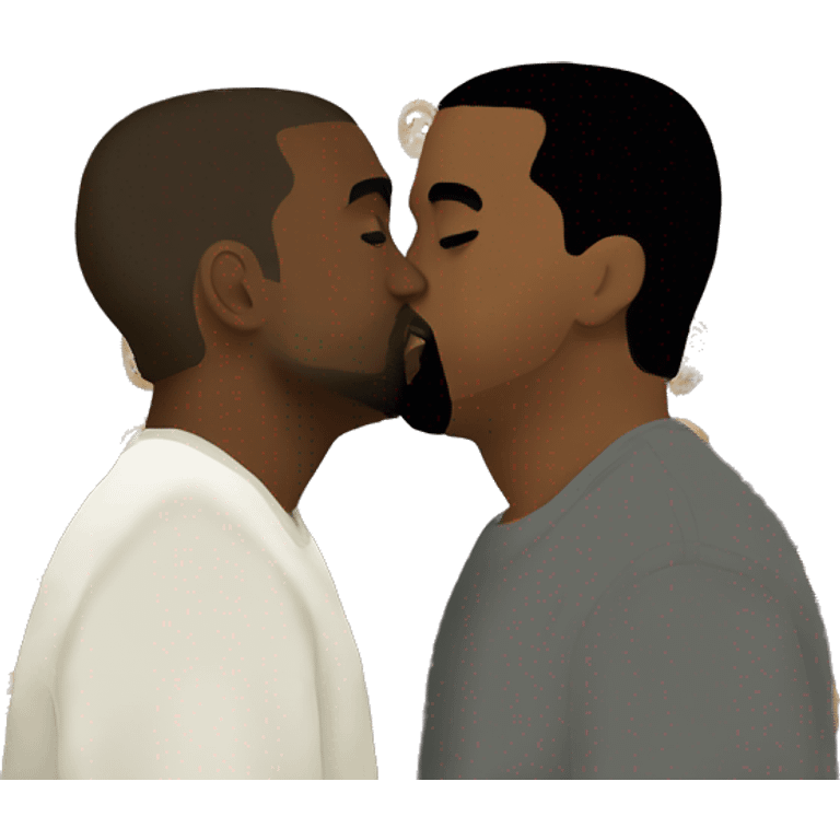 Kanye kissing Kanye emoji