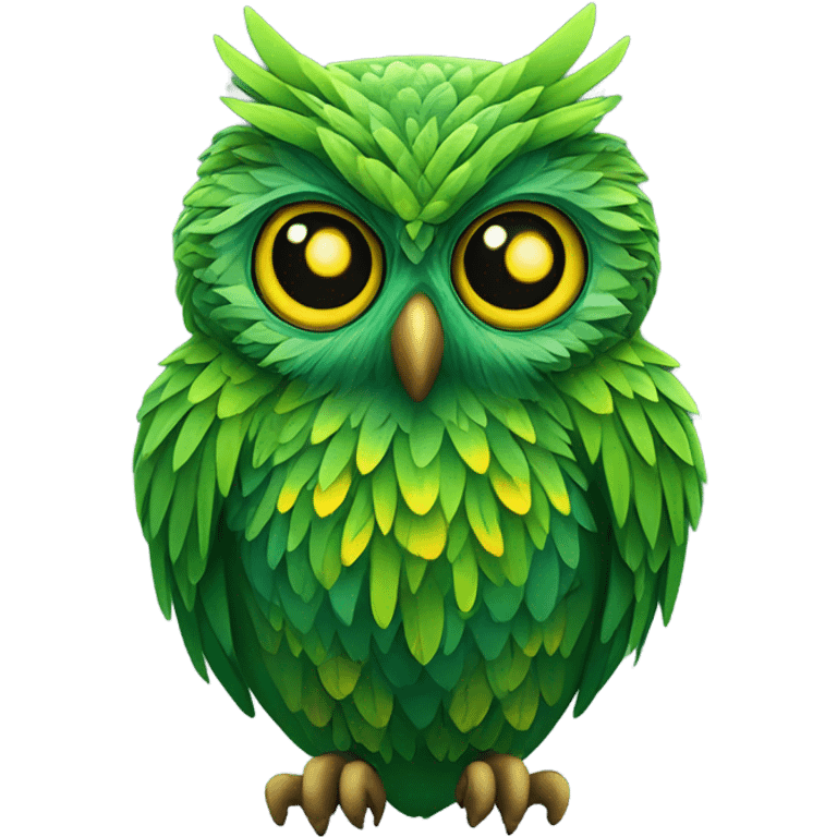 Green owl emoji