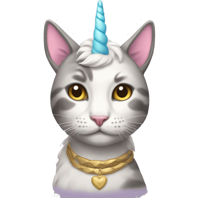 Cat mixed with a unicorn  emoji