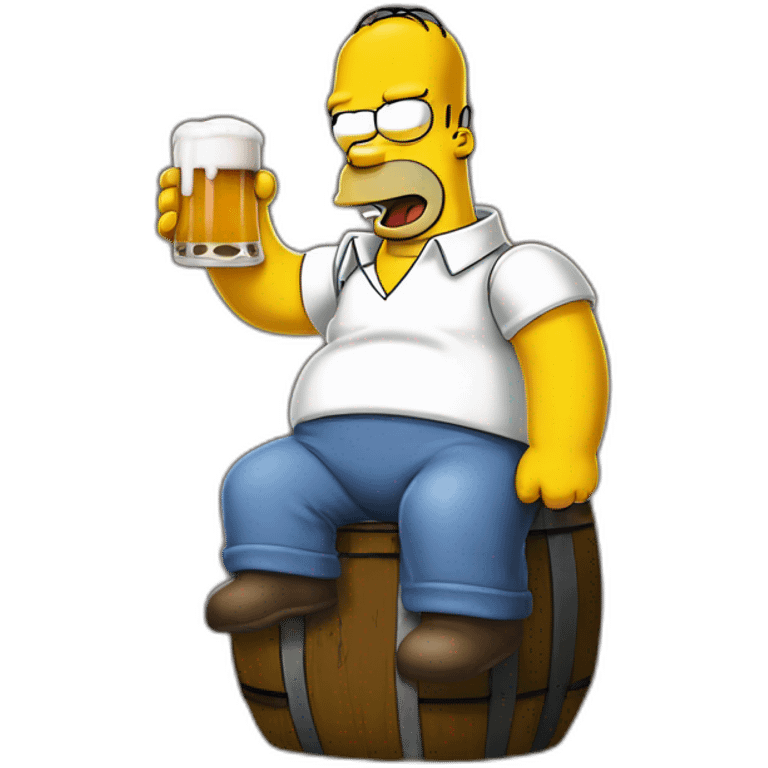 Homer simpson boit une bière emoji