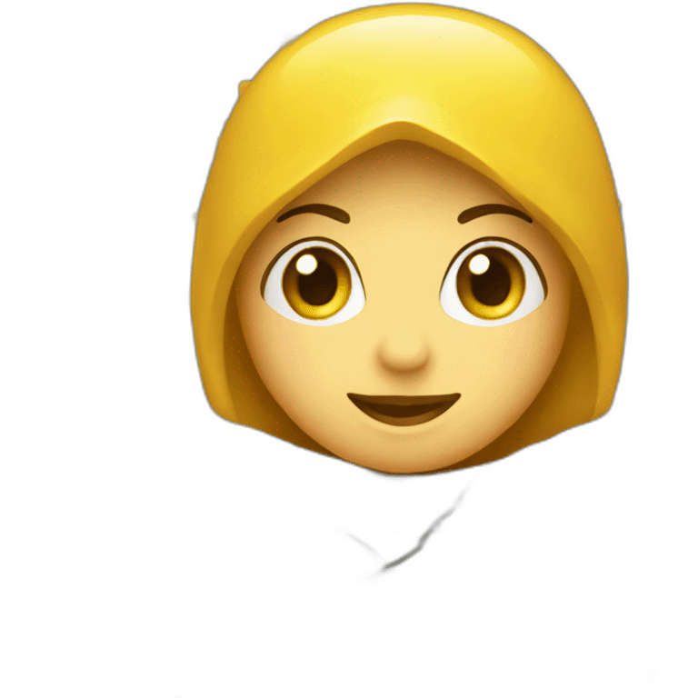 Yellow love face emoji with kuffiyeh heart emoji