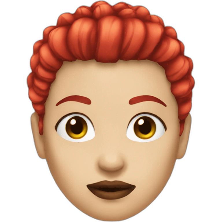 woman punk hair red emoji