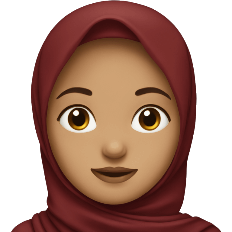 girl with dark red hijab  emoji