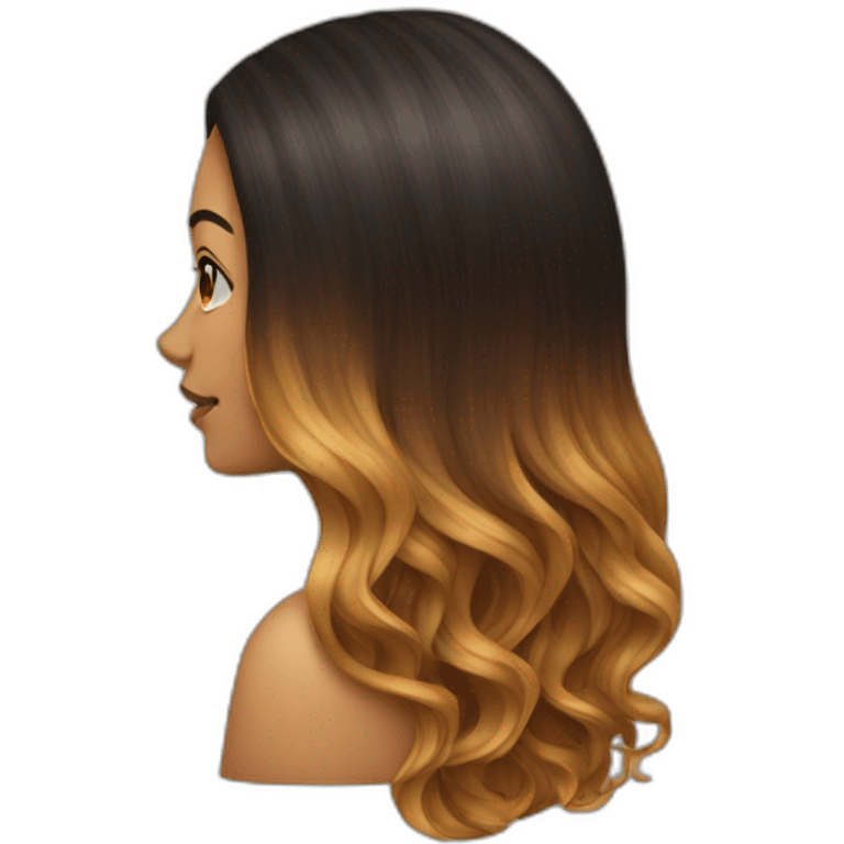 Long ombré hair woman emoji