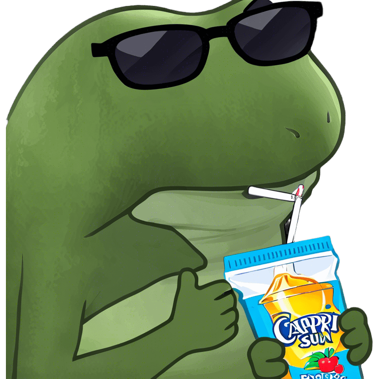 drinking a capri sun emoji